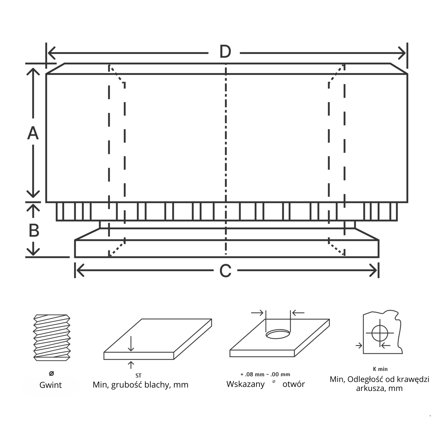 Nakrętka wciskana CLS-M5-3