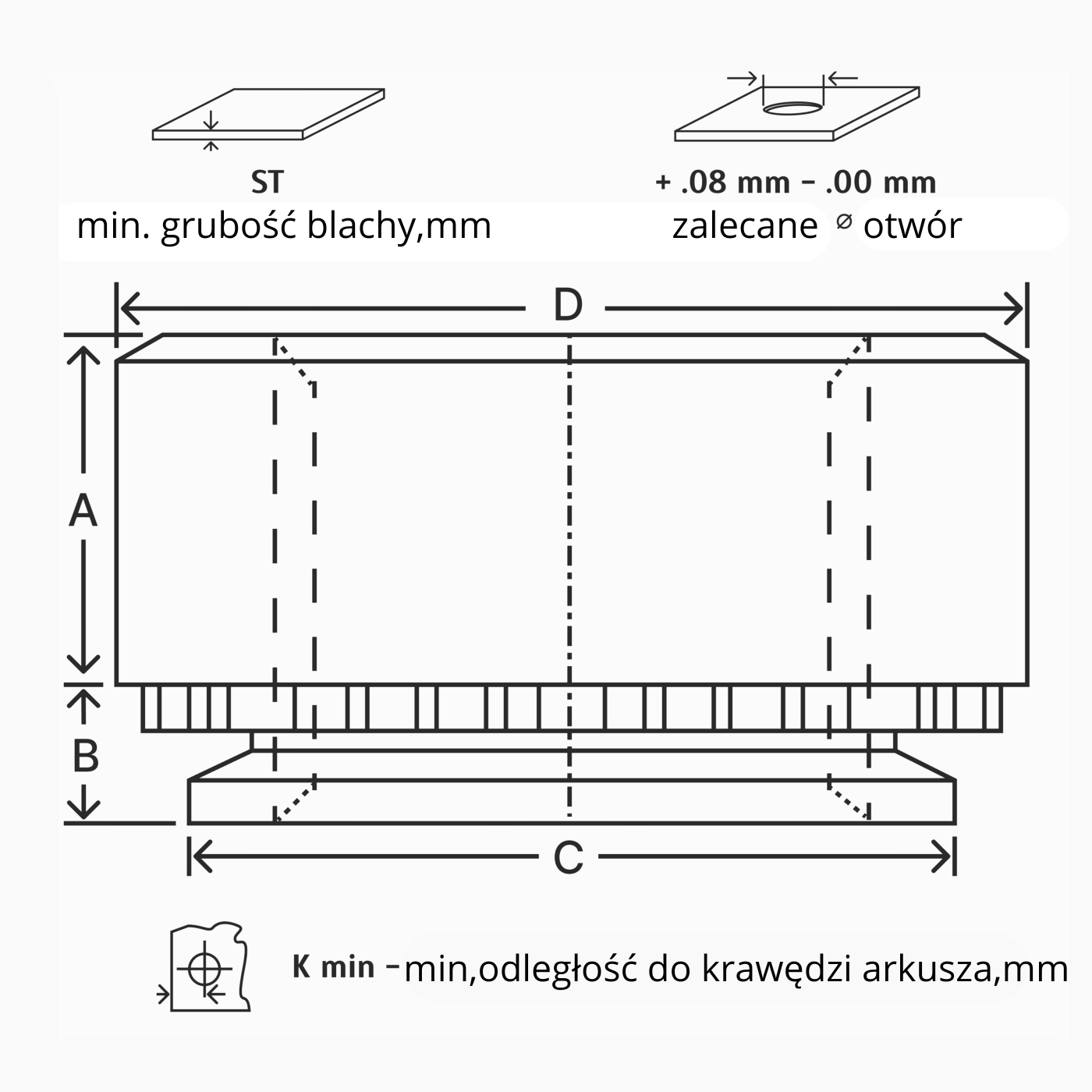 Nakrętka wciskana CLA-M4-2
